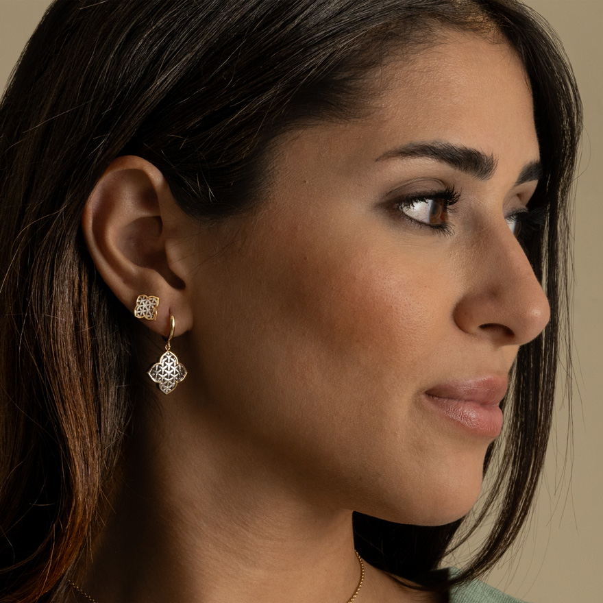 Arabesque Stud Earring in 18K Gold